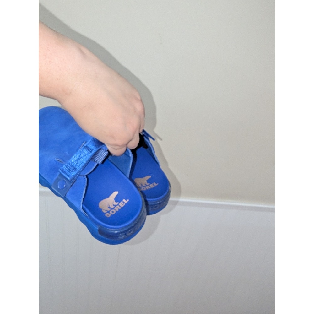 Sorel Ona Rmx Mule Electric Blue Suede SlipOn Platform Clog 8.5 Comfort Gorpcore - Picture 11 of 12